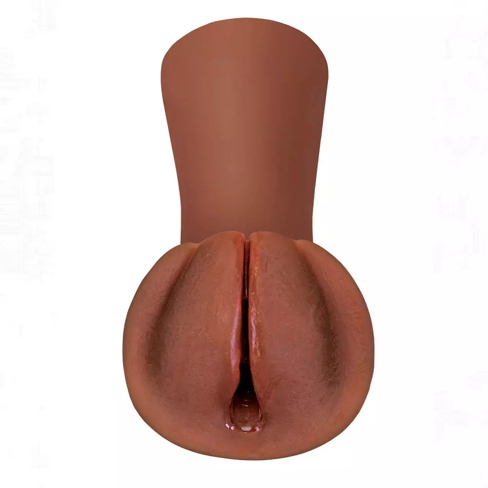 PDX Extreme Wet Pussies Slippery Slit Lubricating Stroker -Brown